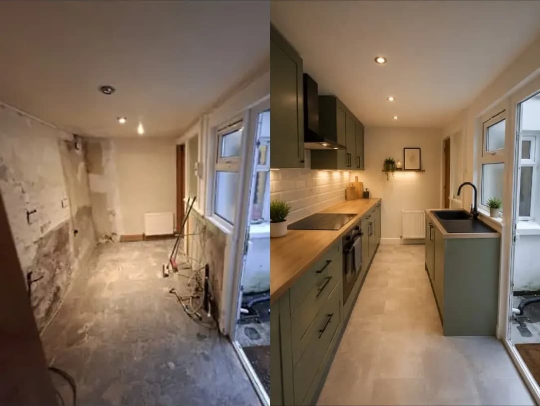 Kitchen renovation — before and after